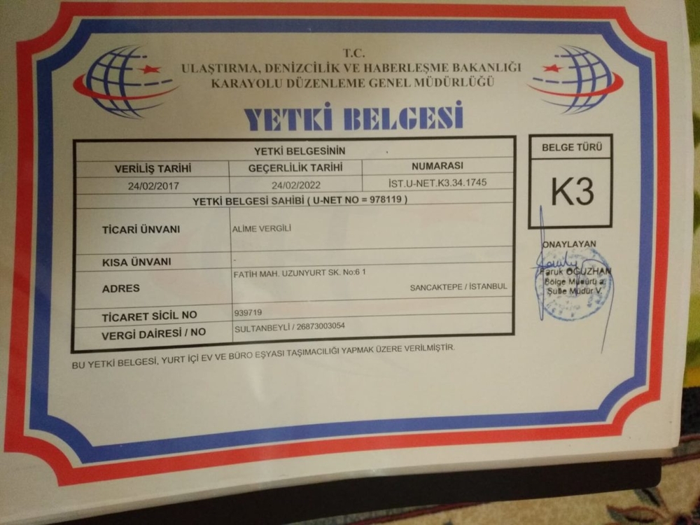 evtasir yetki belgesi